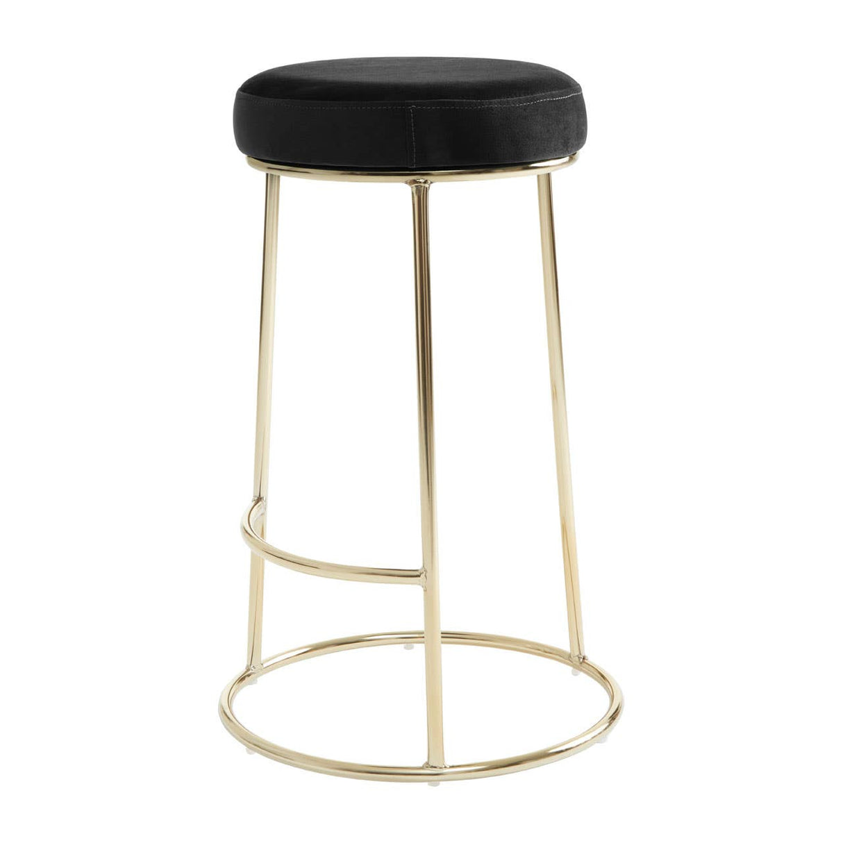 Manhattan Black Velvet Bar Stool