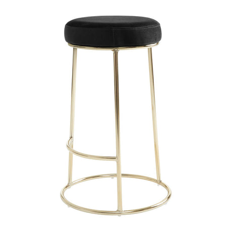 Manhattan Black Velvet Bar Stool