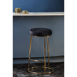 Manhattan Black Velvet Bar Stool