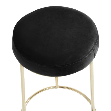 Manhattan Black Velvet Bar Stool