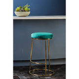 Manhattan Green Velvet Bar Stool