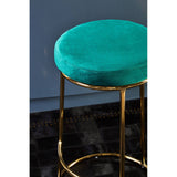 Manhattan Green Velvet Bar Stool