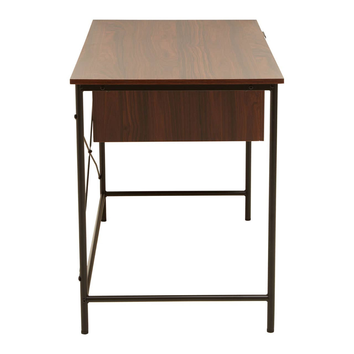 Bradbury Dark Walnut Veneer Desk With Drawers