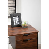 Bradbury Dark Walnut Veneer Desk With Drawers