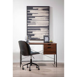 Bradbury Dark Walnut Veneer Desk With Drawers