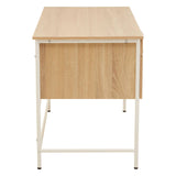 Bradbury Natural Oak Veneer Desk With Drawers