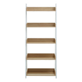 Bradbury Five Tier Natural Oak Shelf Unit