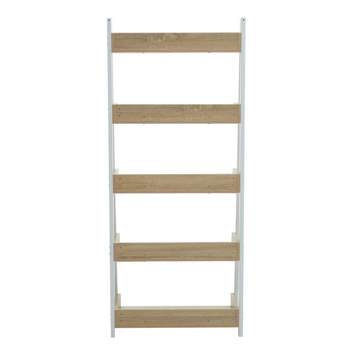 Bradbury Five Tier Natural Oak Shelf Unit