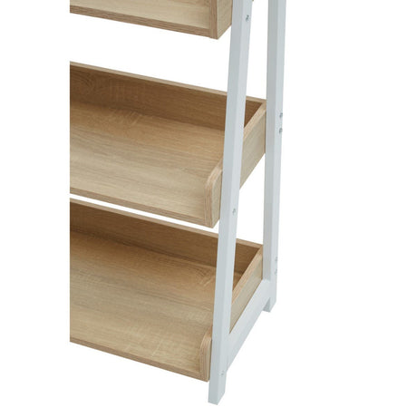 Bradbury Five Tier Natural Oak Shelf Unit