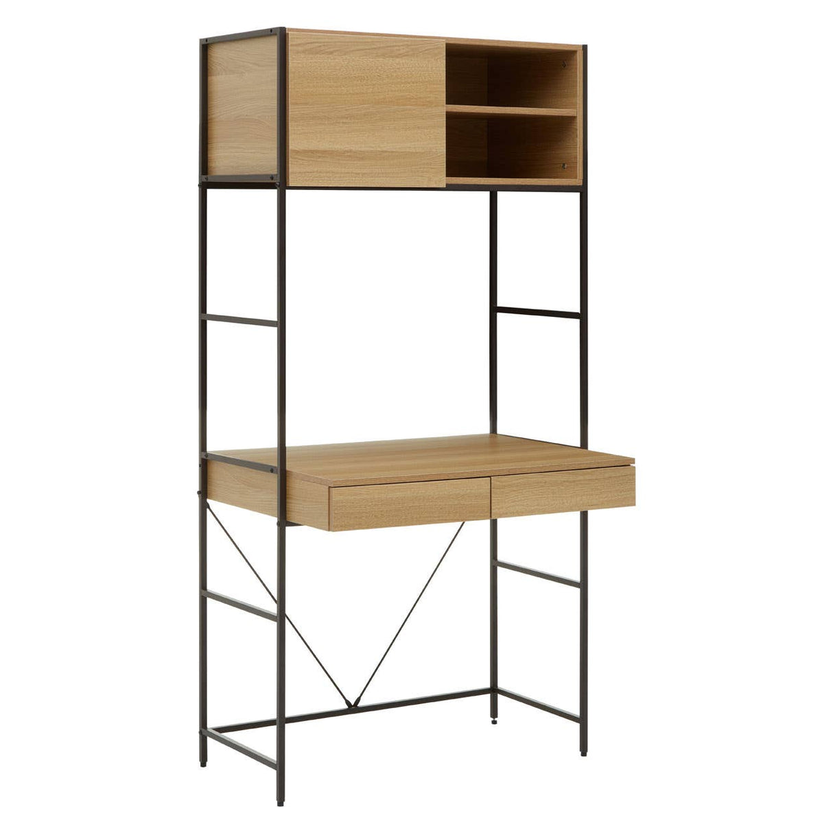 Bradbury Natural Oak Effect Shelf Unit