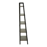 Bradbury Five Tier Dark Oak Veneer Ladder Shelf Unit