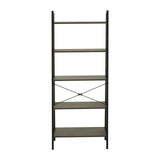 Bradbury Five Tier Dark Oak Veneer Ladder Shelf Unit