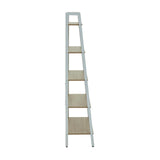 Bradbury Five Tier Natural Oak Veneer Ladder Shelf Unit