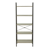 Bradbury Five Tier Grey Oak Veneer Ladder Shelf Unit