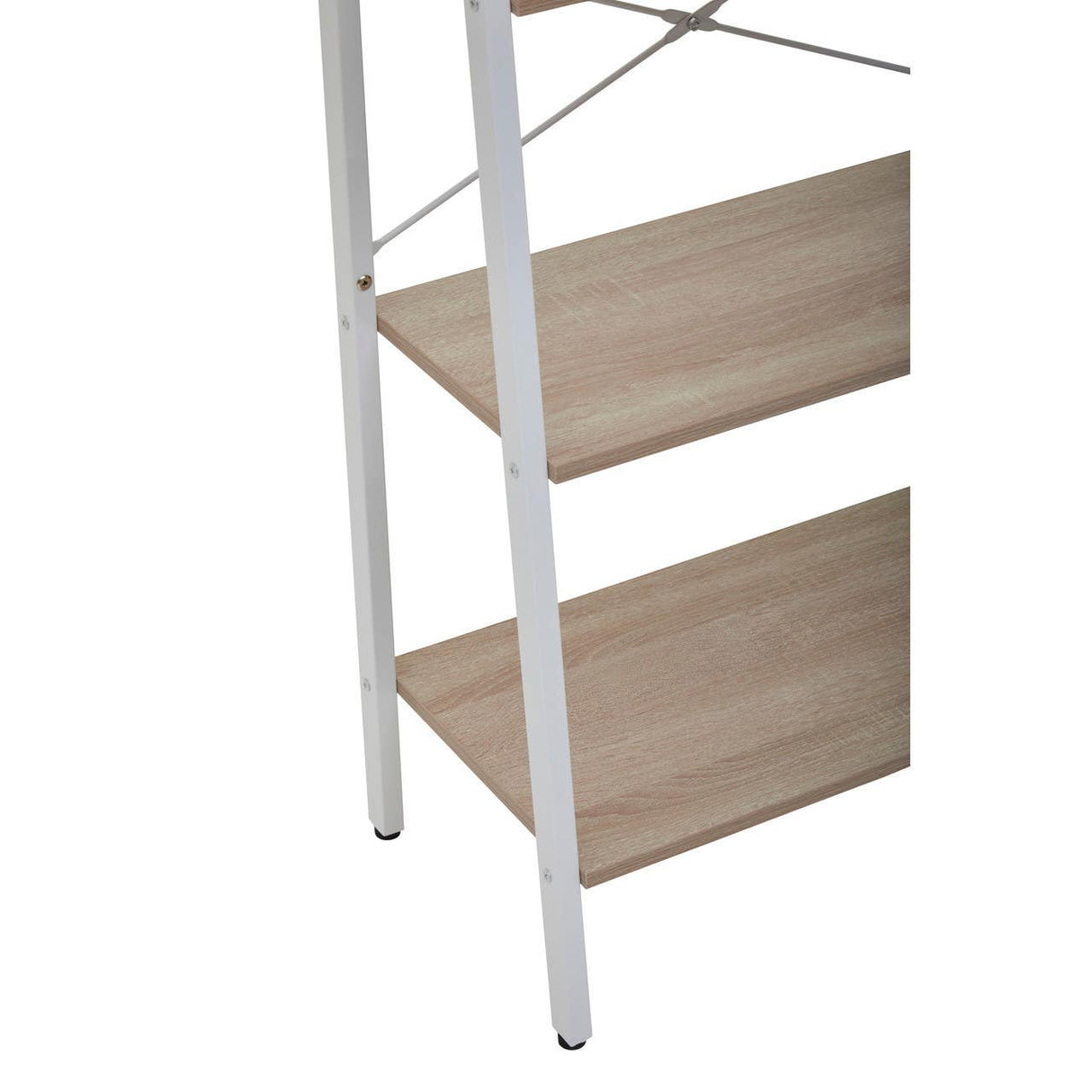 Bradbury Four Tier Natural Oak Veneer Ladder Shelf Unit