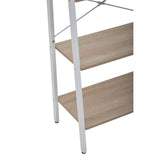 Bradbury Four Tier Natural Oak Veneer Ladder Shelf Unit