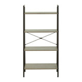 Bradbury Four Tier Grey Oak Veneer Ladder Shelf Unit