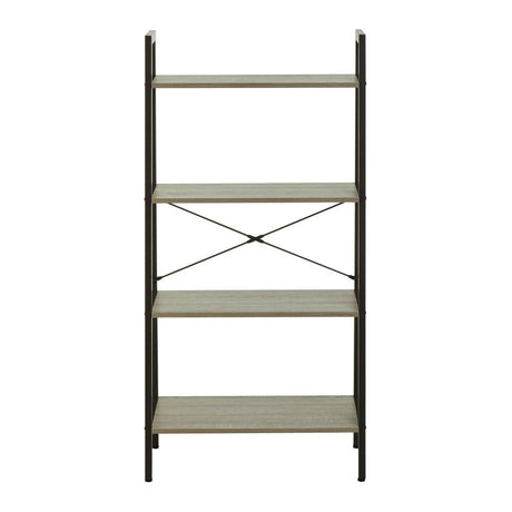 Bradbury Four Tier Grey Oak Veneer Ladder Shelf Unit
