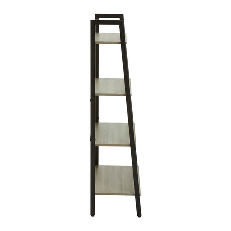 Bradbury Four Tier Grey Oak Veneer Ladder Shelf Unit