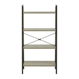 Bradbury Four Tier Grey Oak Veneer Ladder Shelf Unit