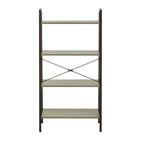 Bradbury Four Tier Grey Oak Veneer Ladder Shelf Unit