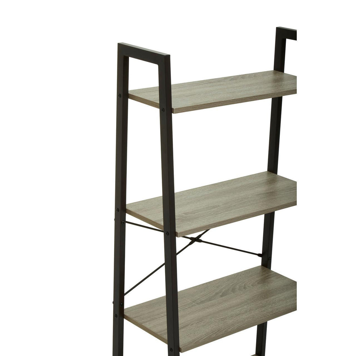 Bradbury Four Tier Grey Oak Veneer Ladder Shelf Unit