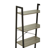 Bradbury Four Tier Grey Oak Veneer Ladder Shelf Unit