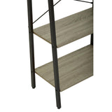 Bradbury Four Tier Grey Oak Veneer Ladder Shelf Unit