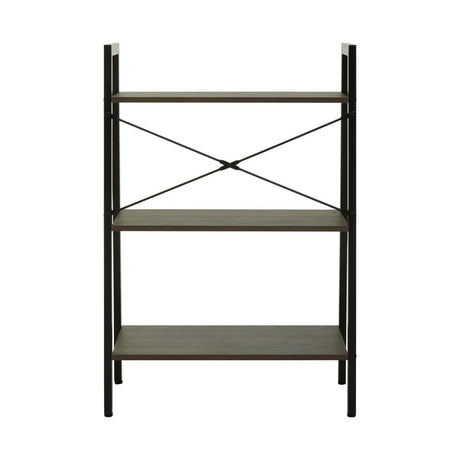 Bradbury Three Tier Dark Oak Veneer Ladder Shelf Unit