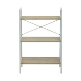 Bradbury Three Tier Natural Oak Veneer Ladder Shelf Unit