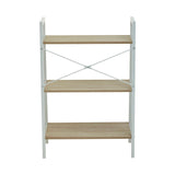 Bradbury Three Tier Natural Oak Veneer Ladder Shelf Unit