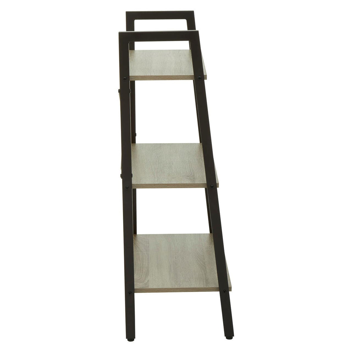Bradbury Three Tier Grey Oak Veneer Ladder Shelf Unit