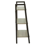 Bradbury Three Tier Grey Oak Veneer Ladder Shelf Unit