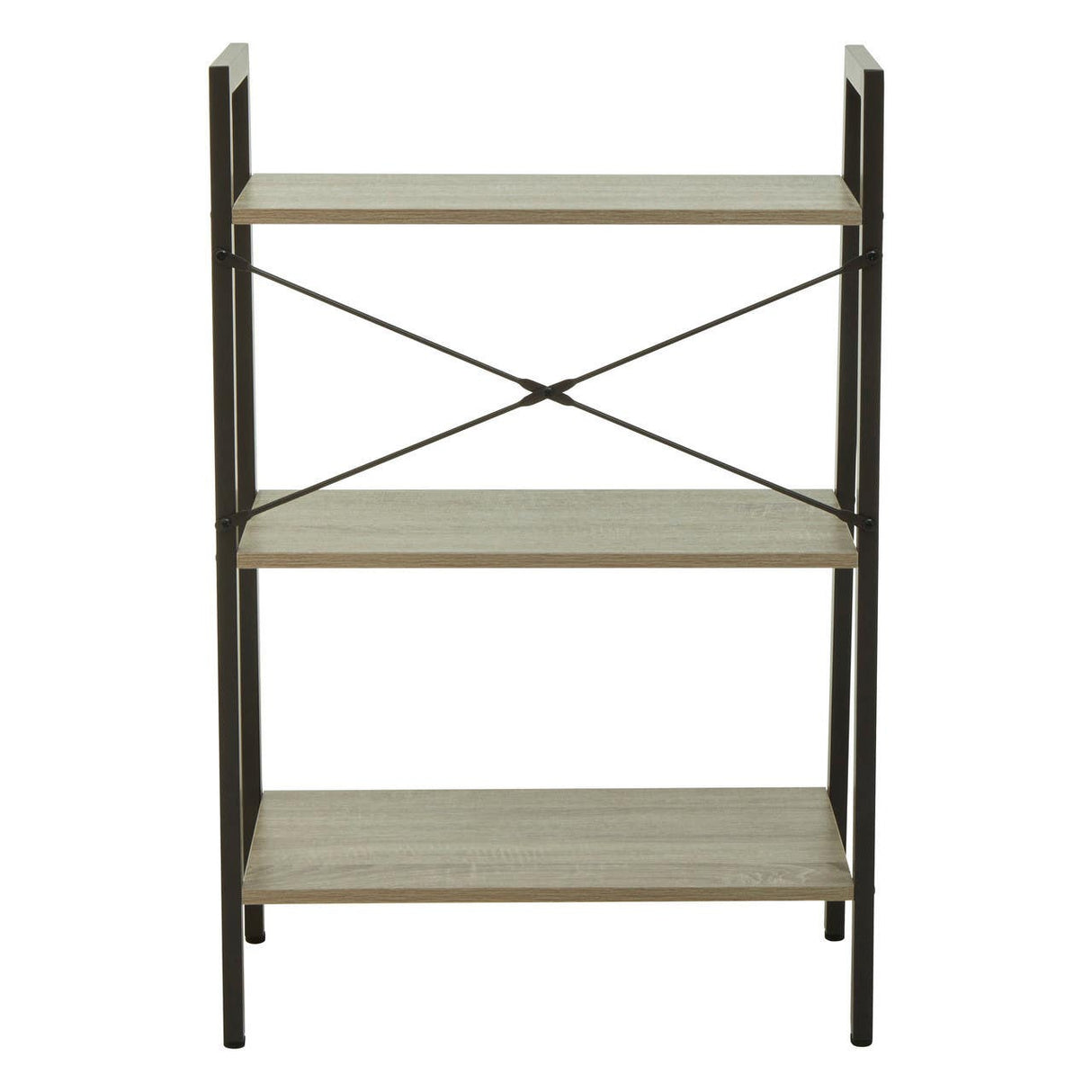 Bradbury Three Tier Grey Oak Veneer Ladder Shelf Unit