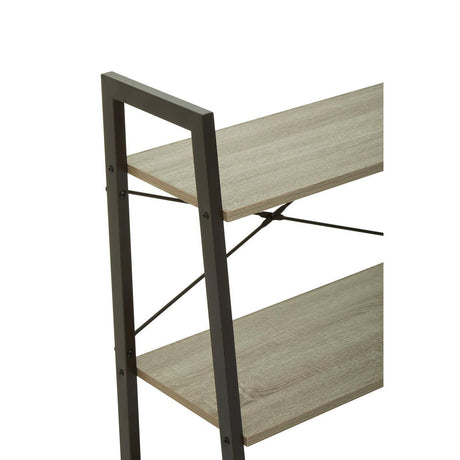 Bradbury Three Tier Grey Oak Veneer Ladder Shelf Unit