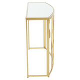 Farran Gold Finish Console Table With Mirror