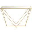 Farran Gold Finish Round Console Table