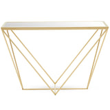 Farran Gold Finish Round Console Table