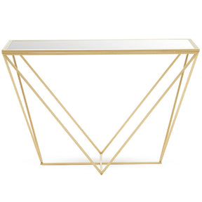 Farran Gold Finish Round Console Table