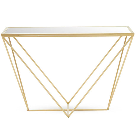 Farran Gold Finish Round Console Table