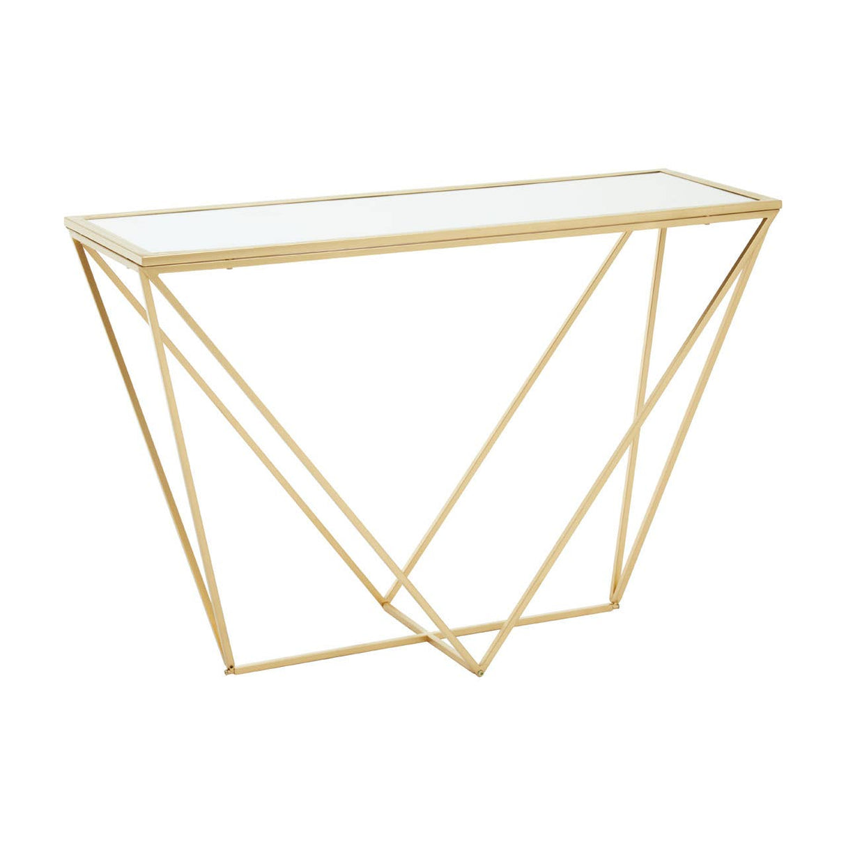 Farran Gold Finish Round Console Table
