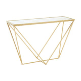 Farran Gold Finish Round Console Table