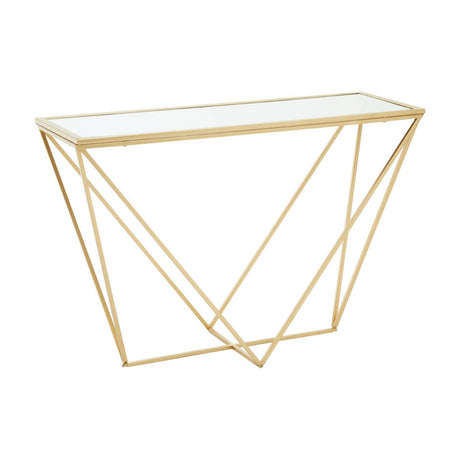 Farran Gold Finish Round Console Table