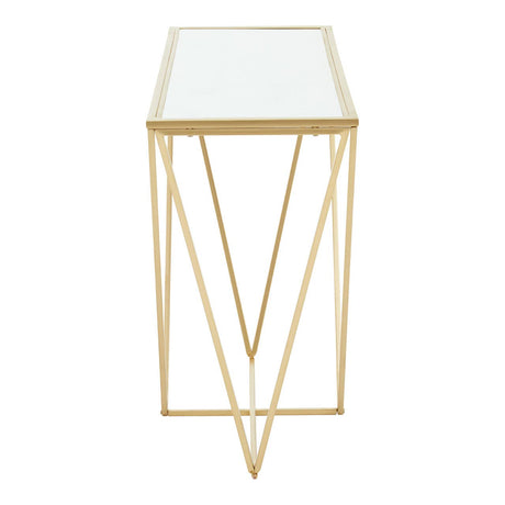 Farran Gold Finish Round Console Table