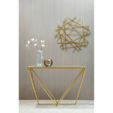 Farran Gold Finish Round Console Table