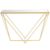 Farran Gold Finish Round Console Table