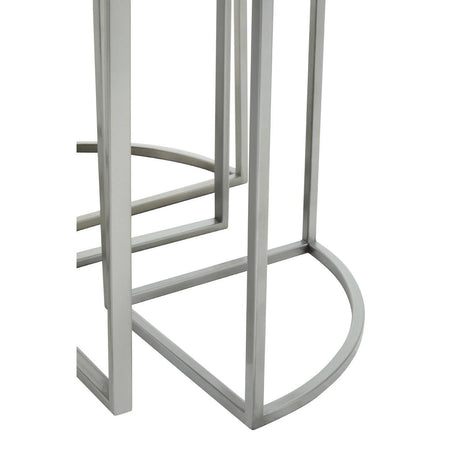 Farran 5Pc Silver Finish Iron Tables