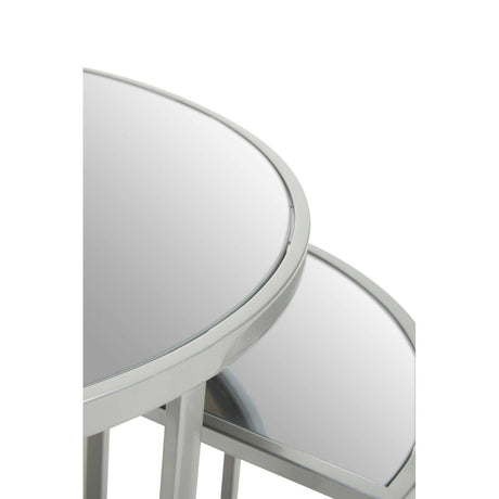 Farran 5Pc Silver Finish Iron Tables