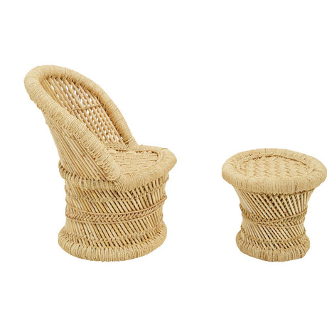 Rowan Children'S Natural Chair And Stool