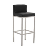 Baina Black Pu And Chrome Finish Bar Chair